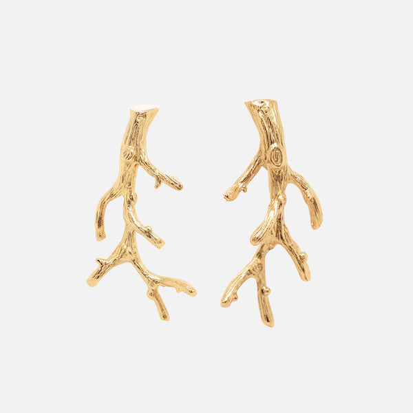 Aretes Terra M Chapa de Oro de 14K