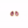 Aretes Elysa Oro Amarillo 14K con Granates Malaya.