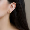 Aretes Elysa Oro Amarillo 14K con Tanzanitas Unheated.