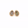 Aretes Elysa Oro Amarillo 14K con Tanzanitas Unheated.