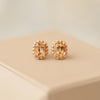 Aretes Elysa Oro Amarillo 14K con Topacios Imperial.
