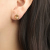 Aretes Elysa Oro Amarillo 14K con Topacios Imperial.
