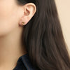 Aretes Elysa Oro Amarillo 14K con Topacios Imperial.