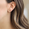 Aretes Imperio Mini Oro Amarillo 18K con Zafiro Amarillo.
