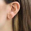Aretes Imperio Mini Oro Amarillo 18K con Zafiro Amarillo.