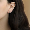 Aretes Imperio mini Oro Amarillo 18K con Diamantes y Zafiros.