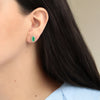 Aretes Luxe  Esmeralda Hexagon Oro Amarillo 18K con Esmeraldas y Diamantes.