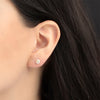 Aretes Nest Pearl Oro Amarillo 18K con Perlas y Zirconias.