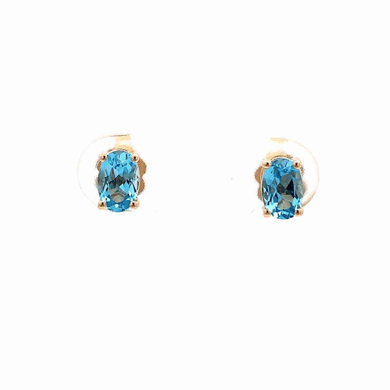 Aretes Noa Oro Amarillo 14K y Piedras Naturales.