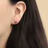 Aretes Royal Oro Amarillo 18K con Rubíes y Diamantes.