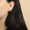 Aretes Royal Oro Amarillo 18K con Rubíes y Diamantes.