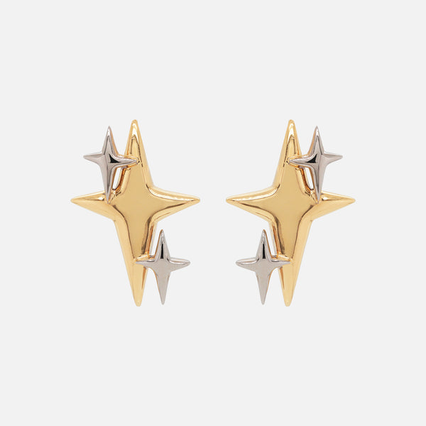 Aretes Spark Plata .925 con Chapa de Oro 14K.