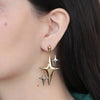 Aretes Spark L Plata .925 con Chapa de Oro 14K.