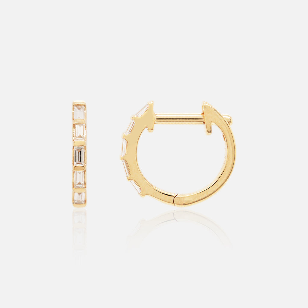 Arracadas Lina Oro 14K con Diamantes.