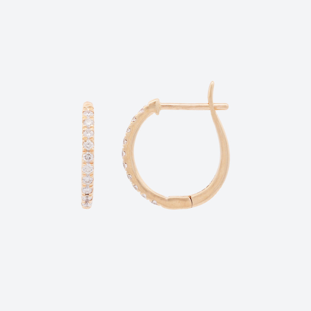 Arracadas Mía L Oro Amarillo 18K con Diamantes.