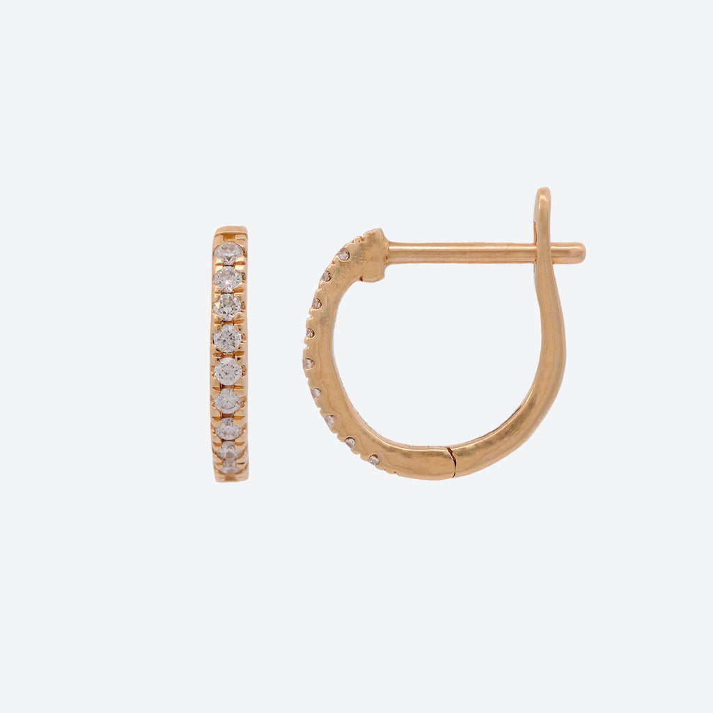 Arracadas Mía S Oro Amarillo 18K con Diamantes.