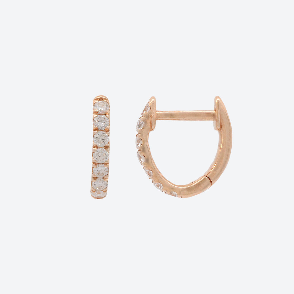 Arracadas Nia Bold S Oro Amarillo 14K con Diamantes.