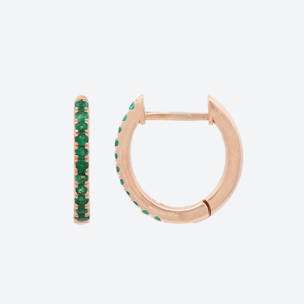 Arracadas Nia Oro Amarillo 14K con Esmeraldas.