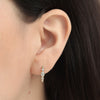 Arracadas Apolo Oro 14K con Diamante Central Oval.