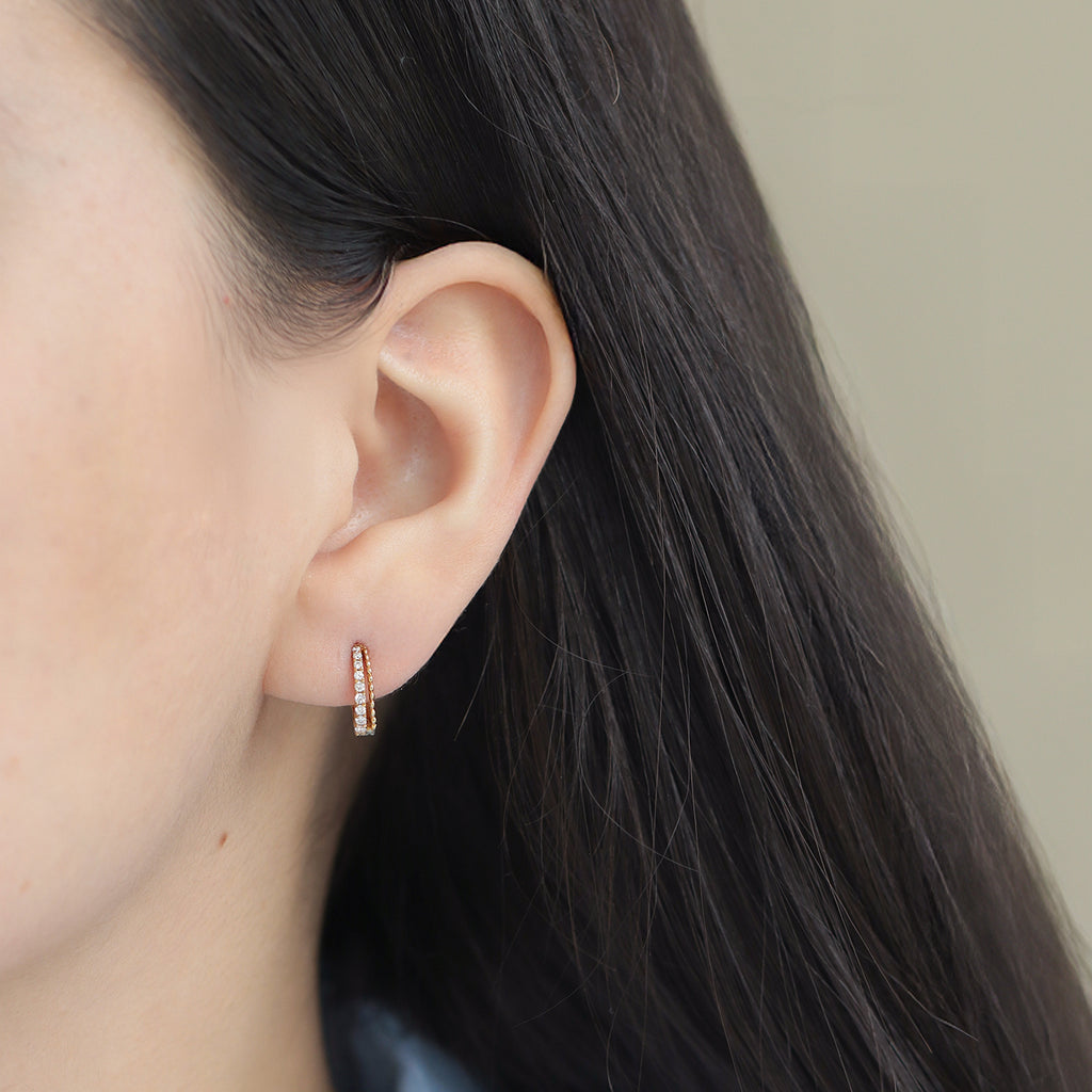 Arracadas Borealis Oro Amarillo 18K con Diamantes.