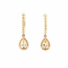 Aretes Elysa Oro Amarillo 14K con Topacios Imperial Gota.