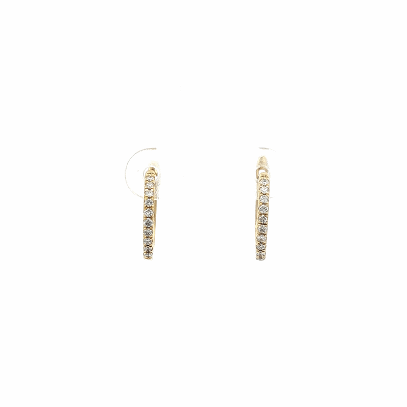 Arracadas Mía L Oro Amarillo 18K con Diamantes.