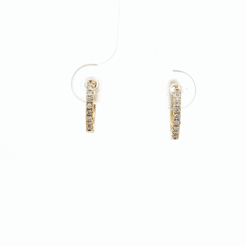 Arracadas Mía S Oro Amarillo 18K con Diamantes.