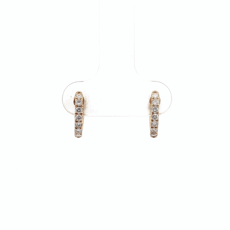 Arracadas Nia Bold S Oro Amarillo 14K con Diamantes.