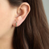 Arracadas Nia Oro Blanco 14K con Esmeraldas.