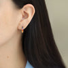 Arracadas Prismelia Oro Amarillo 18K con Zafiros.