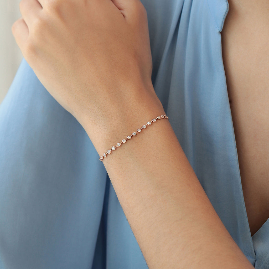 Brazalete Centauro Oro 14K con Diamantes.