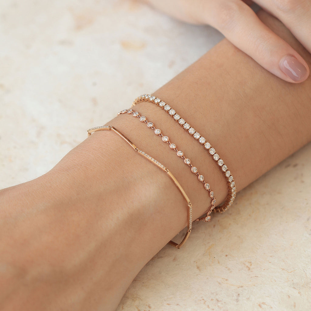 Brazalete Centauro Oro 14K con Diamantes.