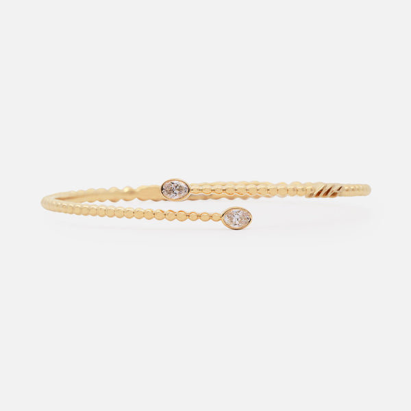 Brazalete Astra Oro Amarillo 14K con Diamantes.