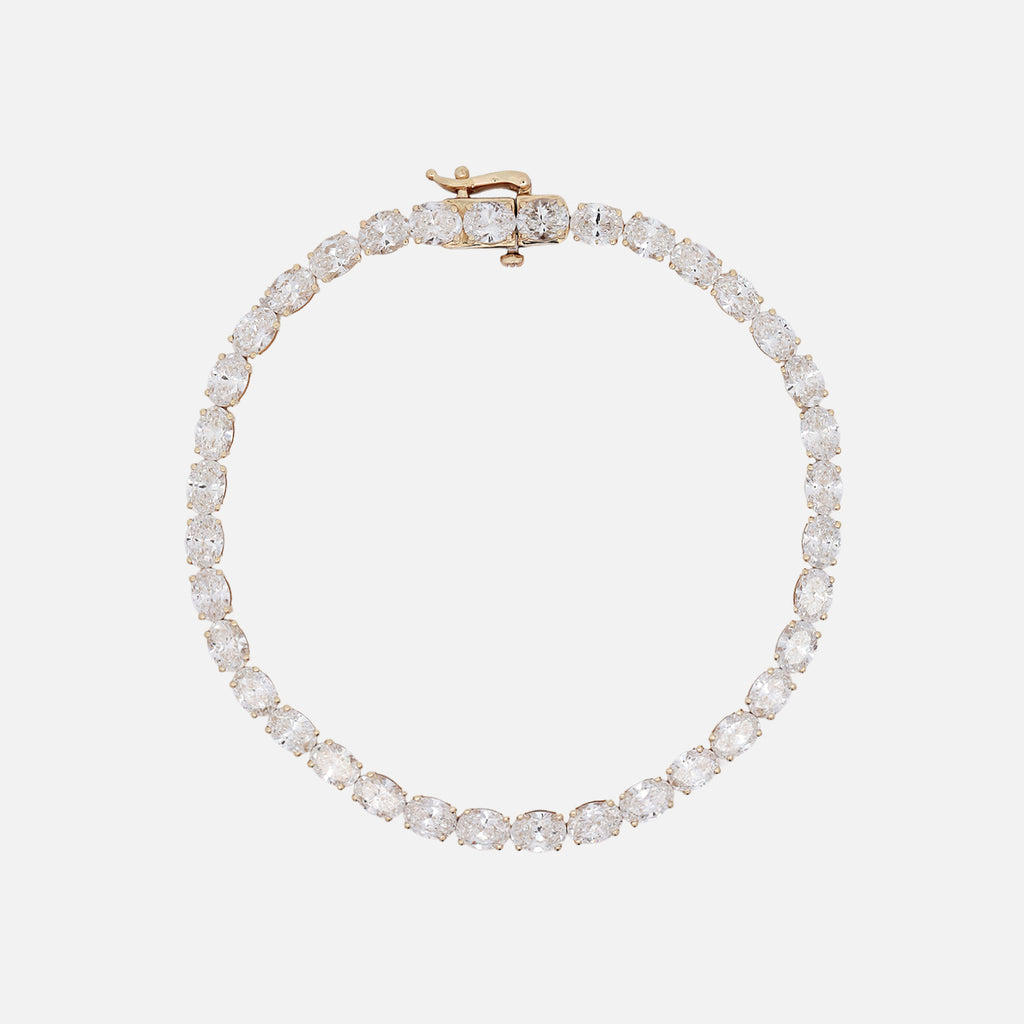 Brazalete Gabrielle Oro Amarillo 14K con Diamantes.
