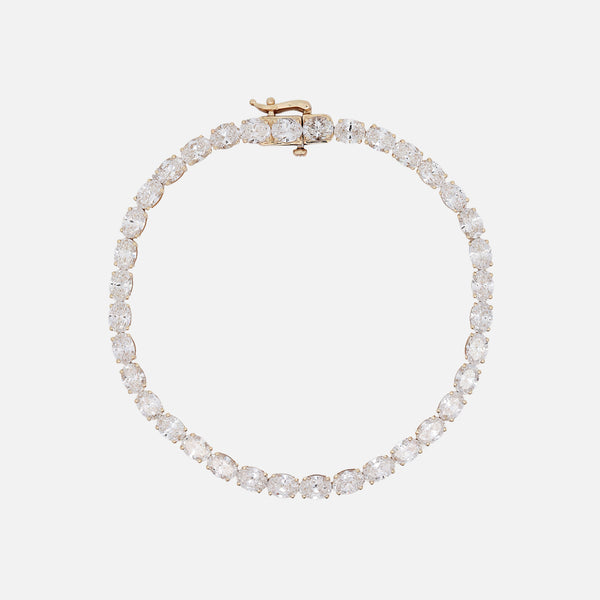 Brazalete Gabrielle Oro Amarillo 14K con Diamantes.