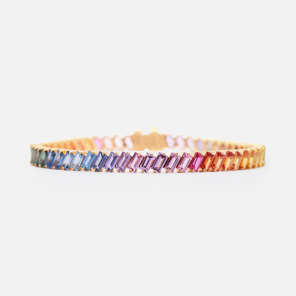 Brazalete Fiorela Oro Amarillo 18K con Zafiros.