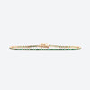 Brazalete Tennis Oro Amarillo 14K con Esmeraldas.
