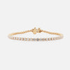 Brazalete Tennis Oro Amarillo 14K con Diamantes.