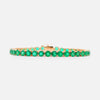 Brazalete Tennis Oro Amarillo 18K con Esmeraldas.
