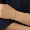 Brazalete Orion Oval Oro Amarillo 14K con Diamantes.
