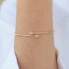 Brazalete Astra Oro Amarillo 14K con Diamantes.
