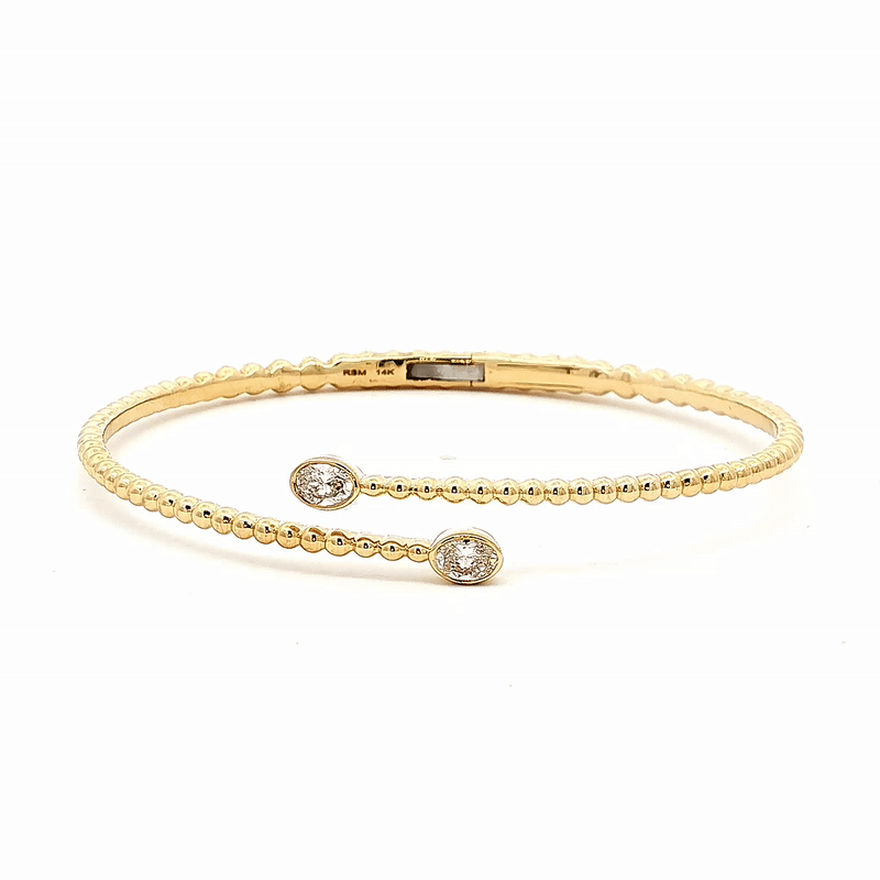 Brazalete Astra Oro Amarillo 14K con Diamantes.