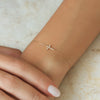 Brazalete Brilliant Cross Oro Amarillo 18K con Diamantes.