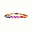 Brazalete Fiorela Oro Amarillo 18K con Zafiros.