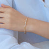 Brazalete Flora Oro Amarillo 14K con Diamantes.