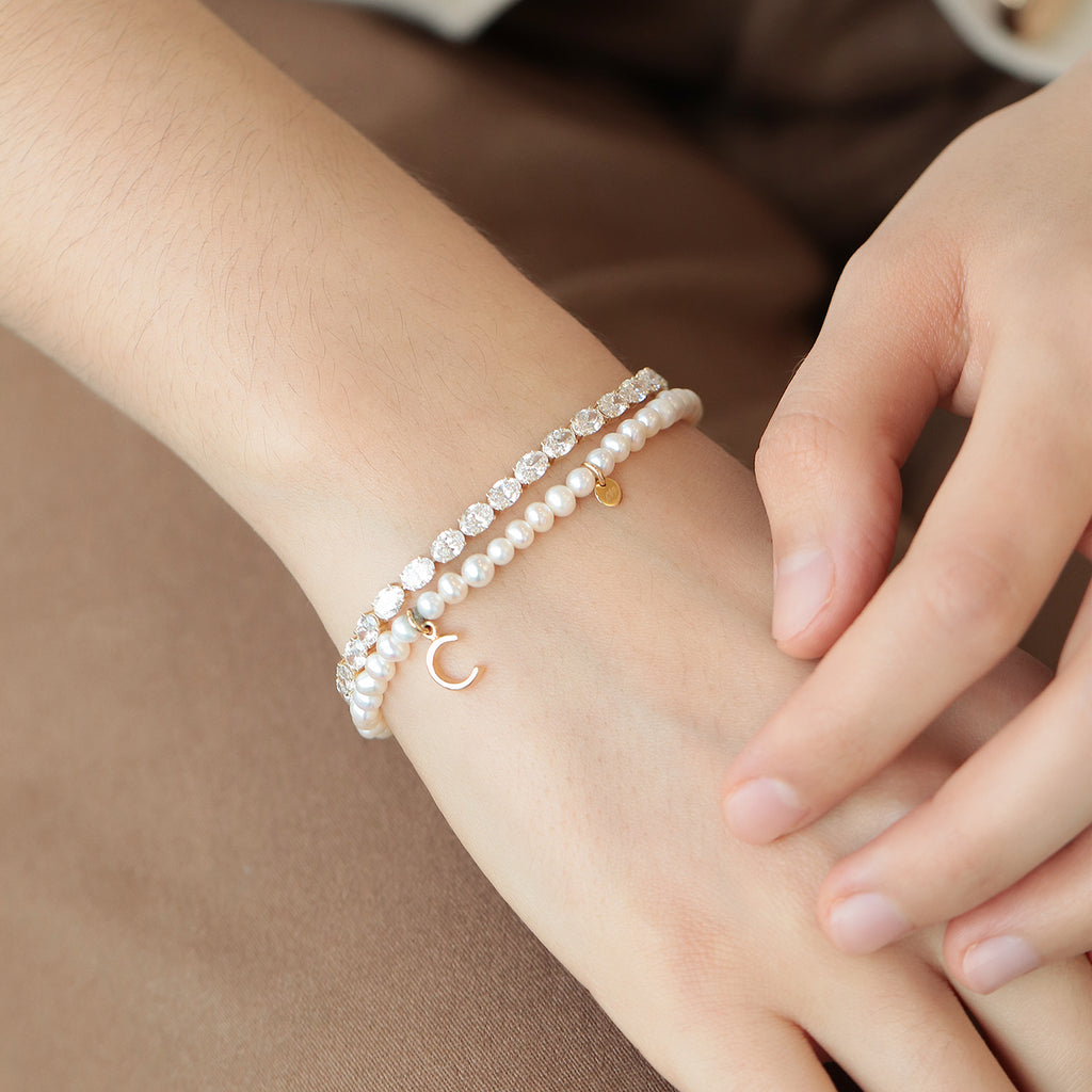 Brazalete Gabrielle Oro Amarillo 14K con Diamantes.