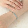 Brazalete Gradient Blue Oro Amarillo 18K con Topacios.