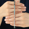 Brazalete Gradient Blue Oro Amarillo 18K con Topacios.