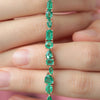 Brazalete Mint Oro Amarillo 14K con Esmeraldas.