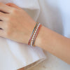 Brazalete Tennis Rainbow Oro Amarillo 18K con Zafiros.